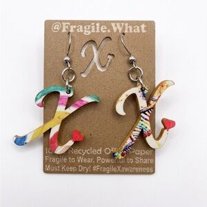 Fragile.What Recycled Paper Earrings